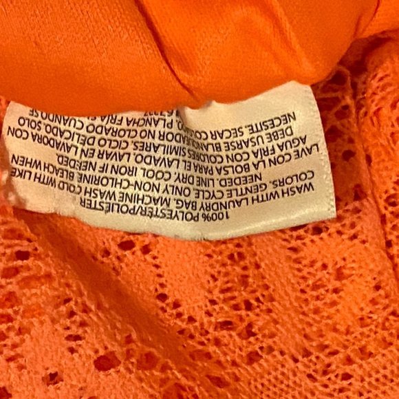 Bobbie Brooks 2X Coral Crochet Lace Cap Sleeve Top - Picture 6 of 8